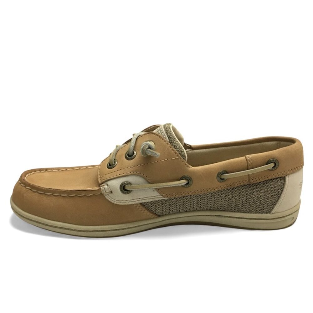 Sperry Women's Tan Leather Songfish Boat Shoes Nautical Casual size 7.5